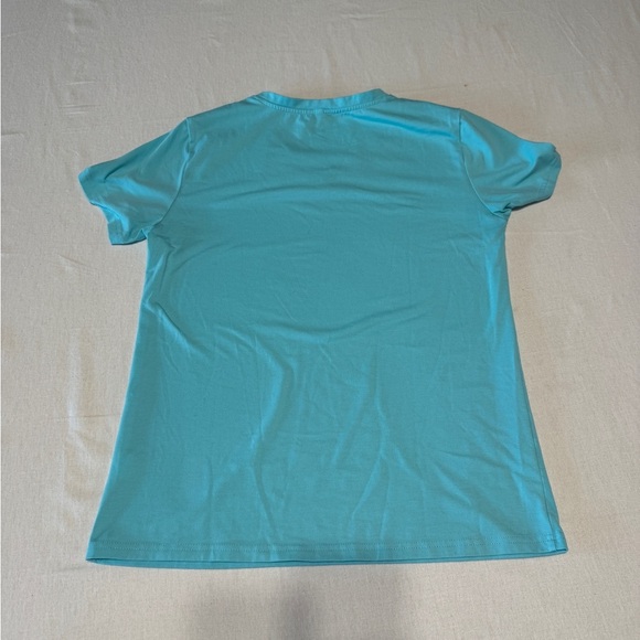 SHEIN Size Large Women's V-Neck Aqua T-Shirt - Picture 4 of 5